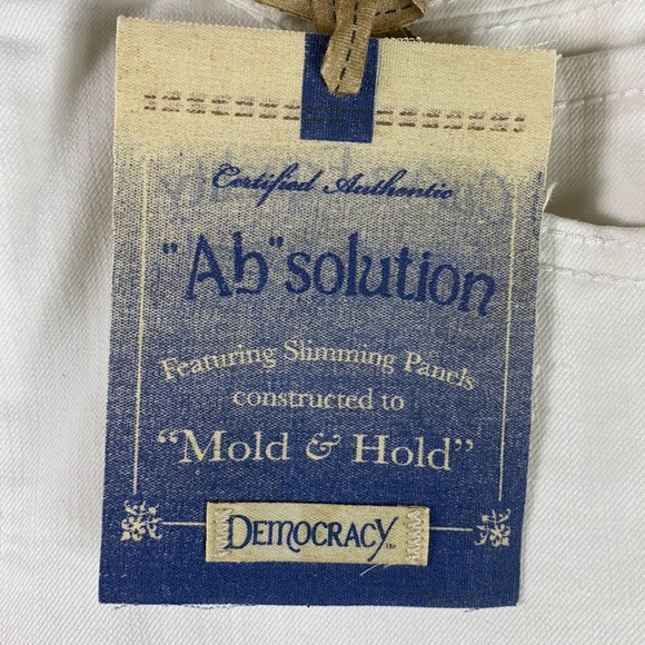 NWT Democracy “Ab Solution” Crop Ankle Jeans White - Picture 6 of 14